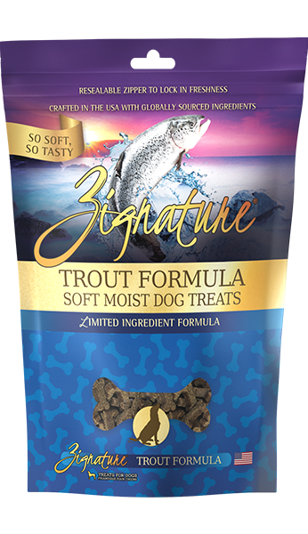 (Clearance) Zignature Limited Ingredient Diet Soft Dog Treats 4oz - Trout & Salmon