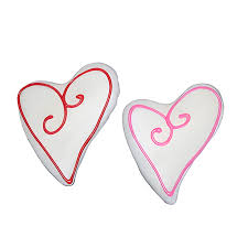 Preppy Puppy Scroll Heart Cookie