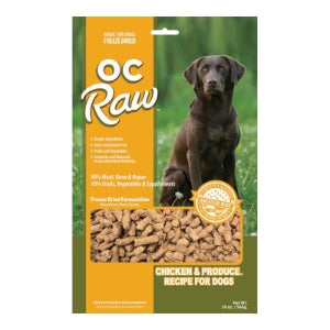 OC Raw Dog Freeze Dried Chicken Produce 20oz