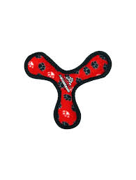 Tuffy Junior Boomerang Red Pawprint