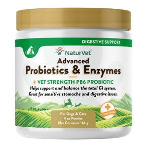 NaturVet Advanced Probiotic PB6 Enzyme Powder 4oz