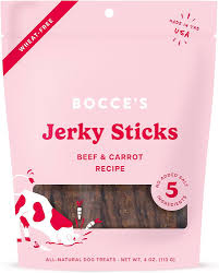 Bocce's Jerky Sticks Beef Treats 4oz