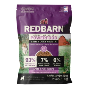 Redbarn Grain Free Air-Dried Skin and Coat Lamb Fish 2.5OZ