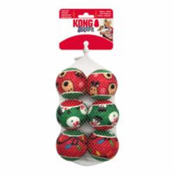 Kong Holiday SqueekAir Ball Medium 6Pk