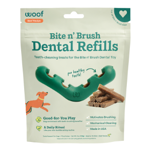 Woof Dental Bite Brush Refill Beef 18pk
