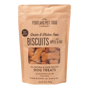Portland Pet Dog Grain/Gluten Free Apple Mint Brew Biscuits 5oz