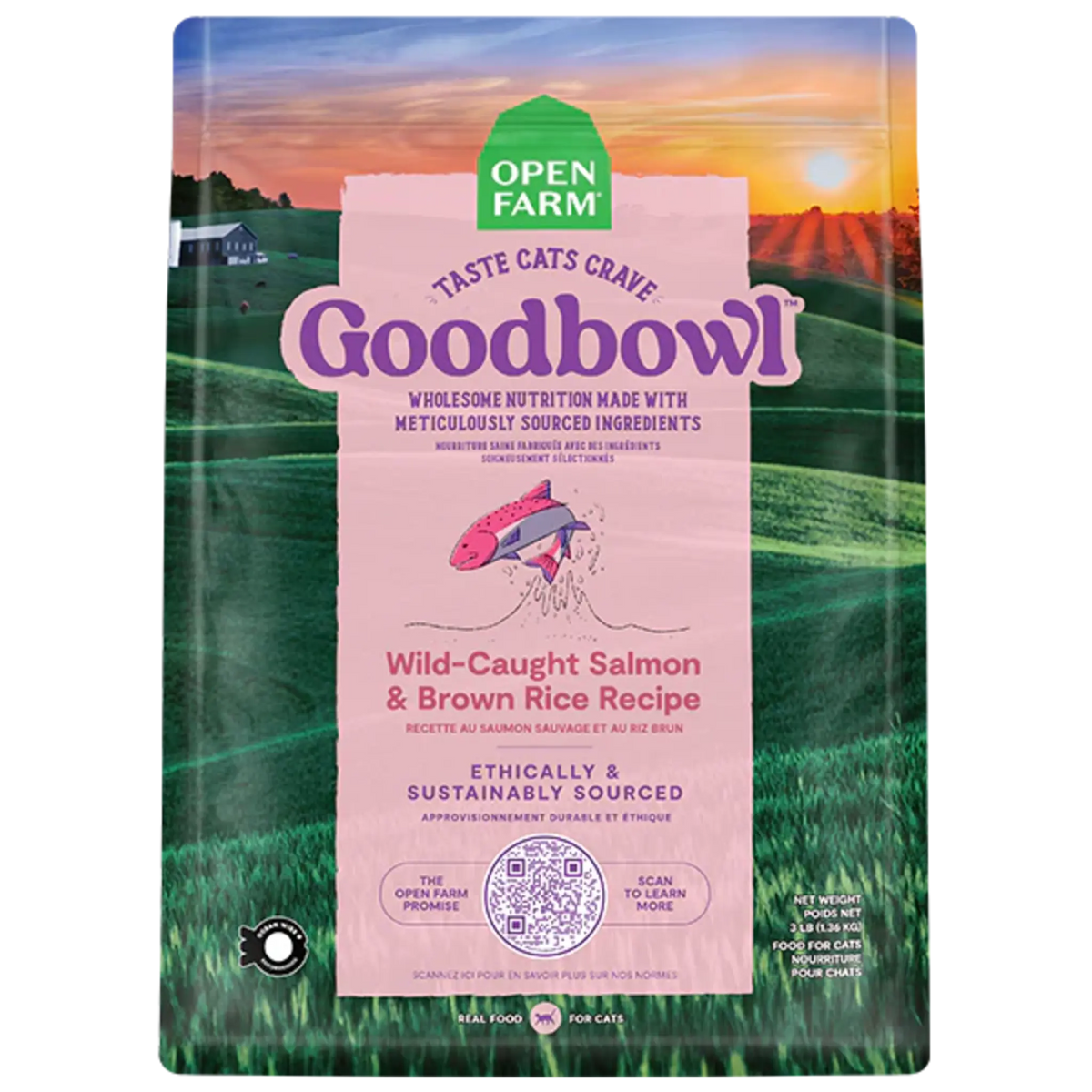Open Farm Goodbowl Wild Salmon Brown Rice 7lb Cat