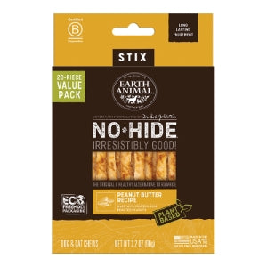 Earth Animal No Hide Stix 20pk - Peanut Butter