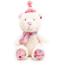 Worthy Dog Birthday Bear Pink