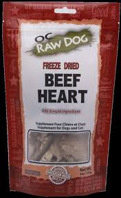OC Raw Dog Freeze Dried Beef Hearts 4oz