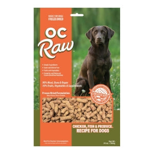 OC Raw Dog Freeze Dried Grain Free Chicken and Fish Rox 20oz