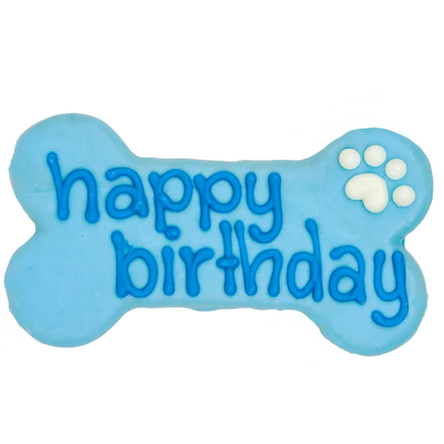 Bosco And Roxy's Happy Birthday Bone Blue