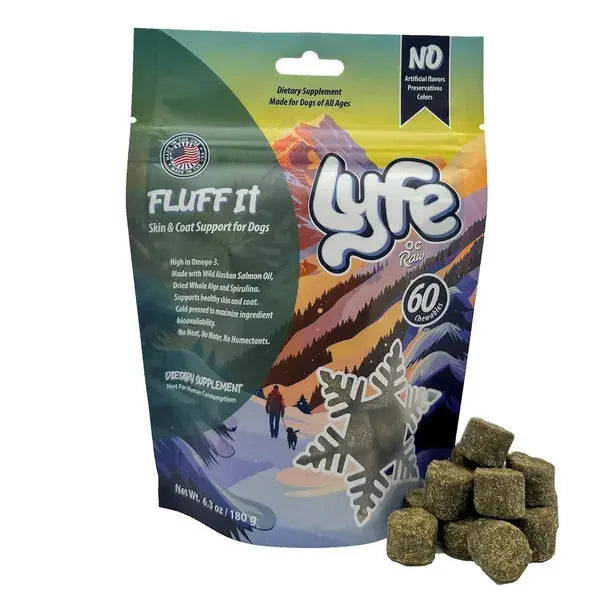 OC Raw Lyfe Cold Pressed Chew Fluff It Skin and Coat 6.3oz