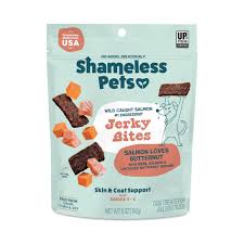 Shameless Pet Jerky Bites Salmon Loves Butternut 5.5oz