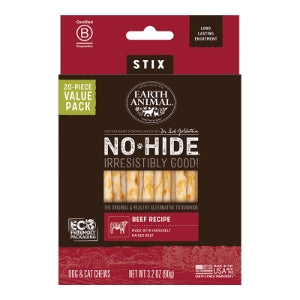 Earth Animal No Hide Stix 20pk - Beef