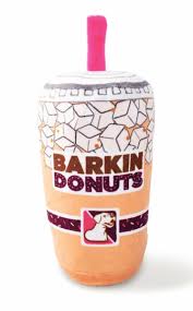 Wagsdale Food Junkie "Barkin Donuts Ice Coffee" Dog Toy