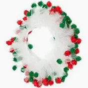 MultiPet Hioliday Pom Pom Collar Medium 10"