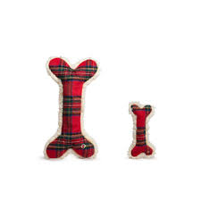 Huggle Hounds Tartan Tidings Fleece Bone 2ft