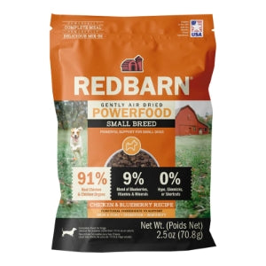 Redbarn Grain Free Air-Dried Small Breed Chicken/Blueberry 2.5OZ
