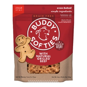 CloudStar Grain Free Buddy Biscuits Soft & Chewy Beef 5oz