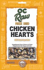 OC Raw Dog Freeze Dried Chicken Hearts 4oz