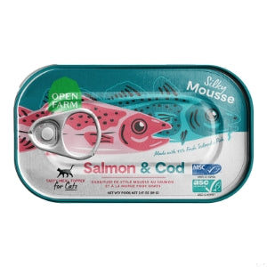 Open Farm Cat Grain Free Topper Salmon Cod 3.17oz