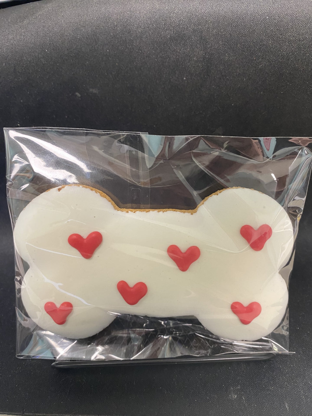 Thriving K9 White Bone with Red Hearts