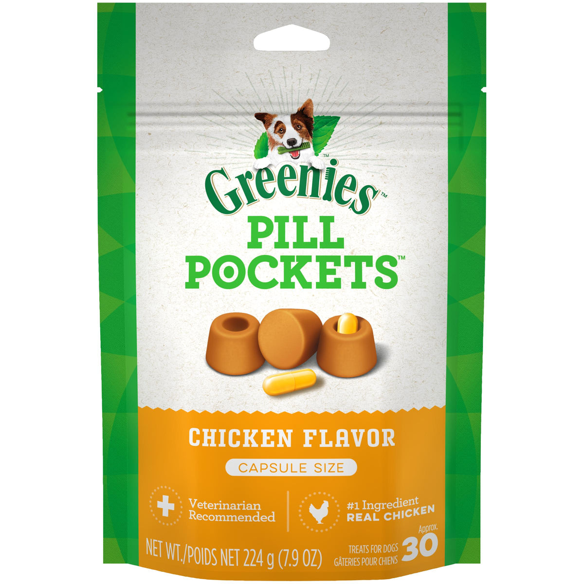 Greenies Pill Pocket Capsule Chicken Flavor 7.9oz