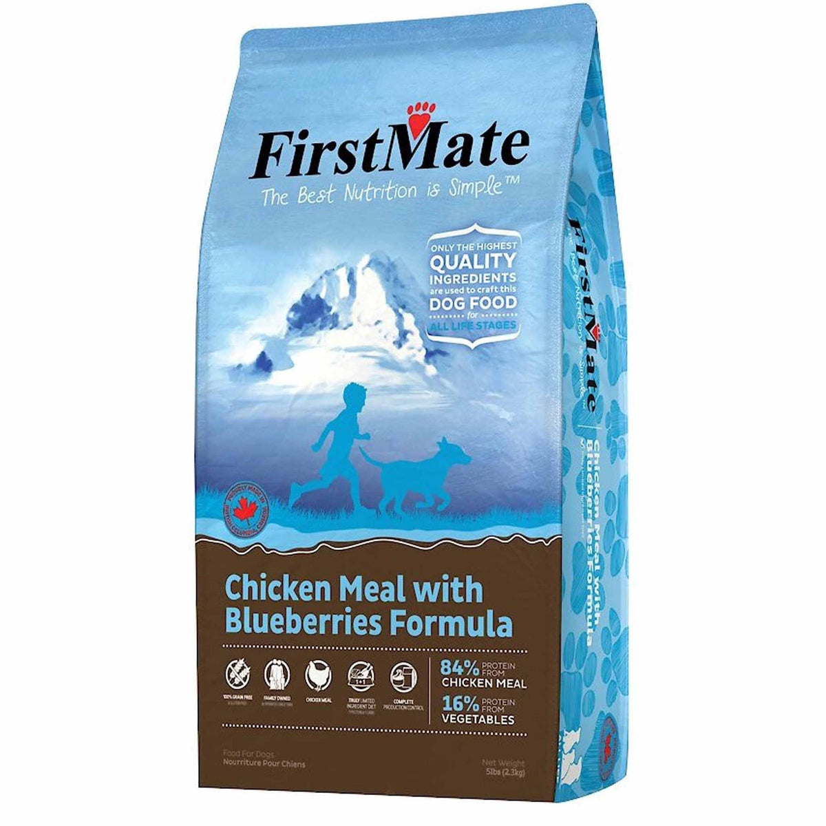 First Mate Limited Ingredient Grain Free Chicken Blueberry 25lb